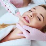 woman undergoing skin treatment